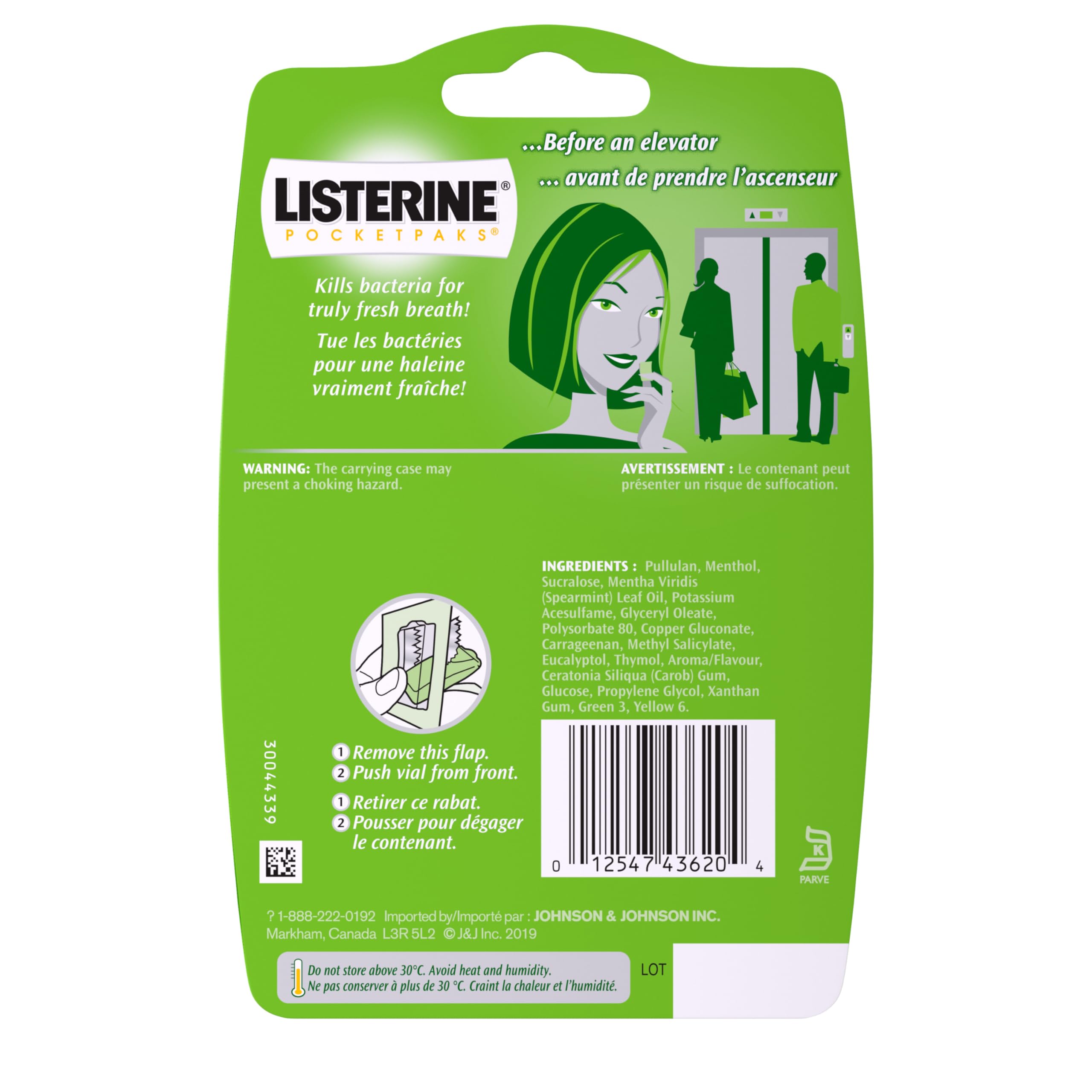 Listerine Freshburst Pocketpaks Breath Strips, zestaw 24 pasków, 3 szt
