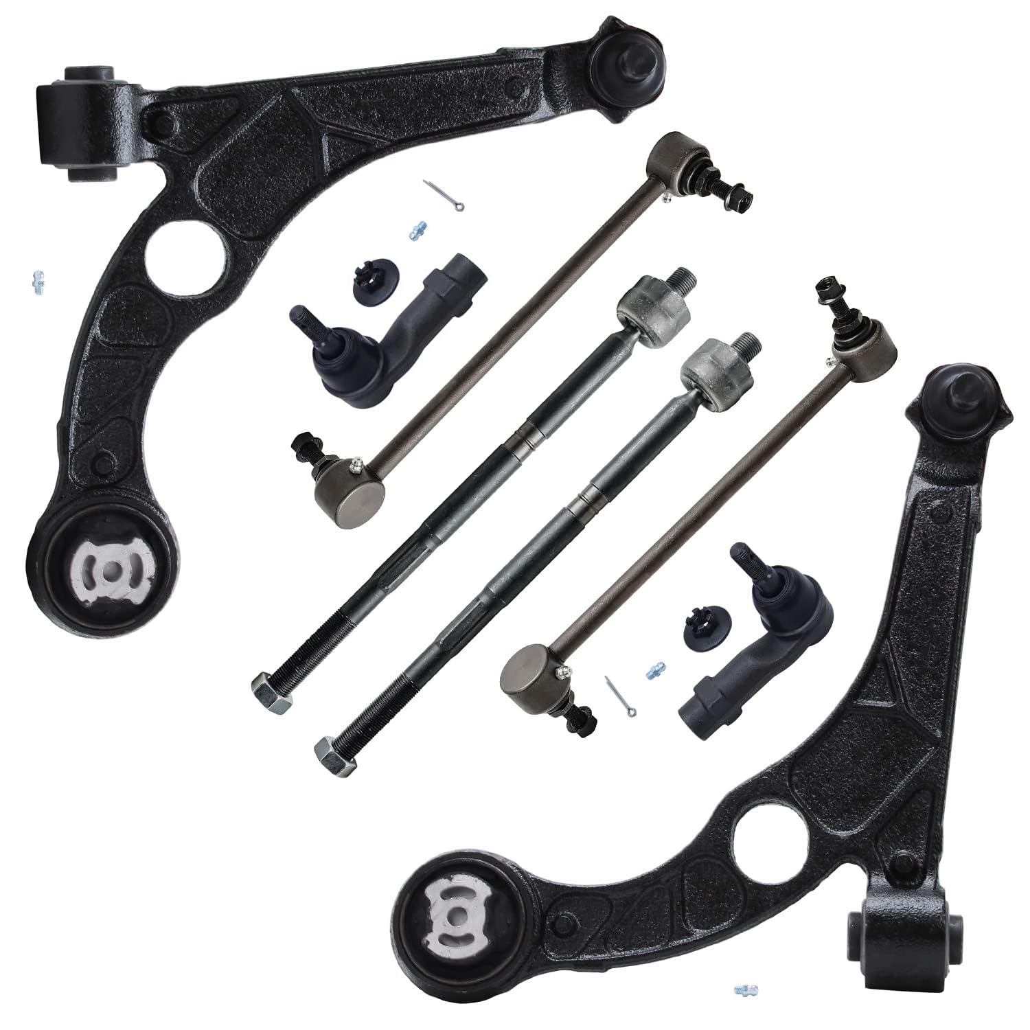 Detroit Axle - Front 8pc Control Arms Kit for 2013-2016 Dodge Dart, 2 Lower