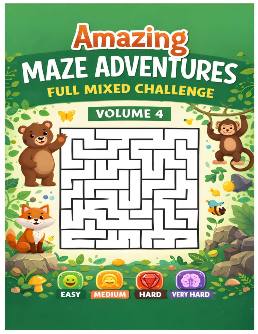 Amazing Maze Adventures – Volume 4: Advanced & Very Hard Maze Workbook for Kids Ages 4-8