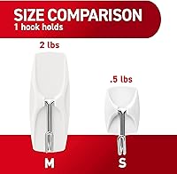 Vista 7 de Command Ganchos de palanca de alambre pequeños, 32 unidades y 48 tiras, ganchos de pared colgantes sin daños con tiras adhesivas, no requiere