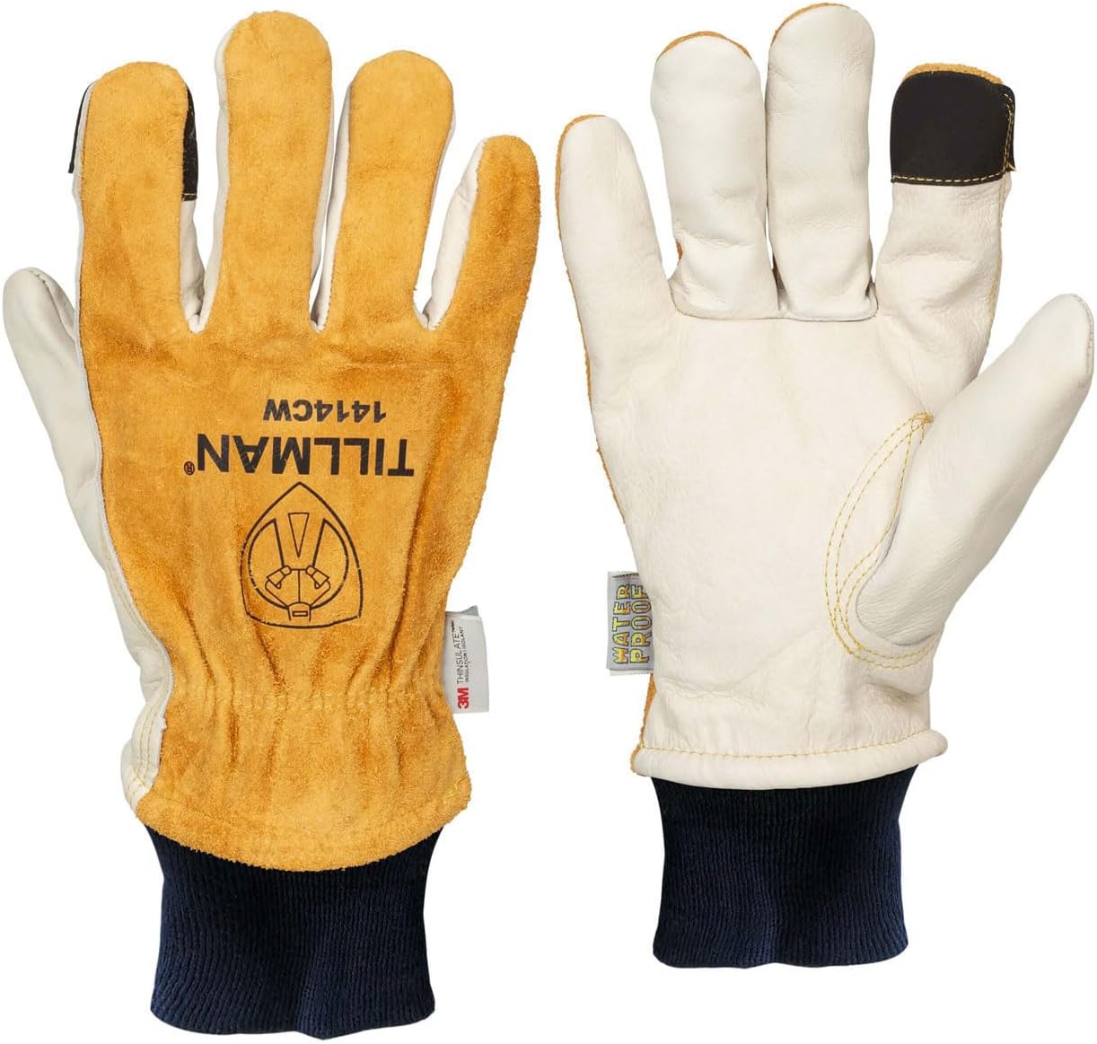 Tillman 1414CW Top Grain/Split Cowhide Back Winter Drivers Gloves, Small