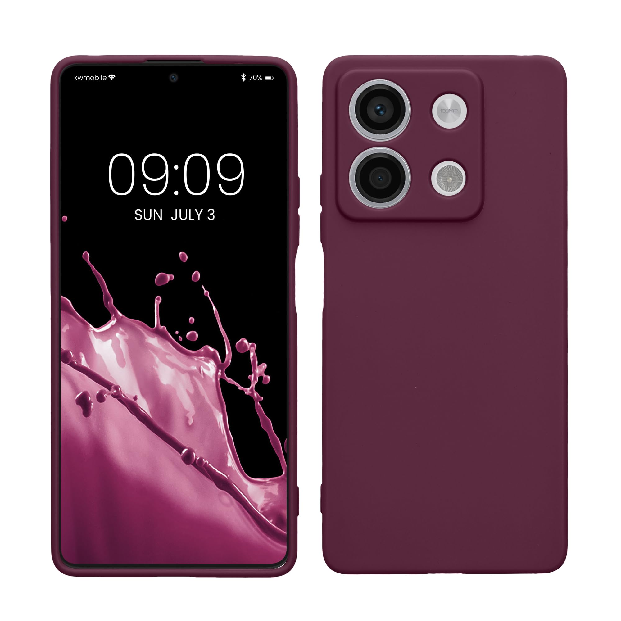 kwmobile Carcasa Compatible con Xiaomi Redmi Note 14 Pro 5G / Poco X7 Funda - Funda Ultrafina de TPU con Bordes elevados - Lavanda Metalizado — view 162