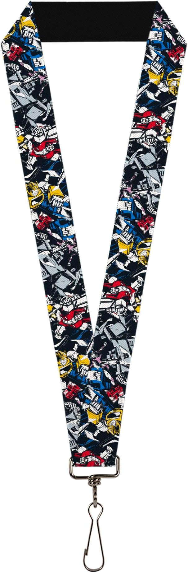 Transformers Lanyard, Transformers Autobot and Decepticon Robots Alt Modes Collage, Elastic