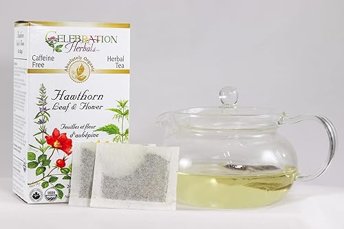 Miniatura 3 de CELEBRATION HERBALS Hawthorn Leaf & Flower Organic 24 Bolsa, 0.02 libras
