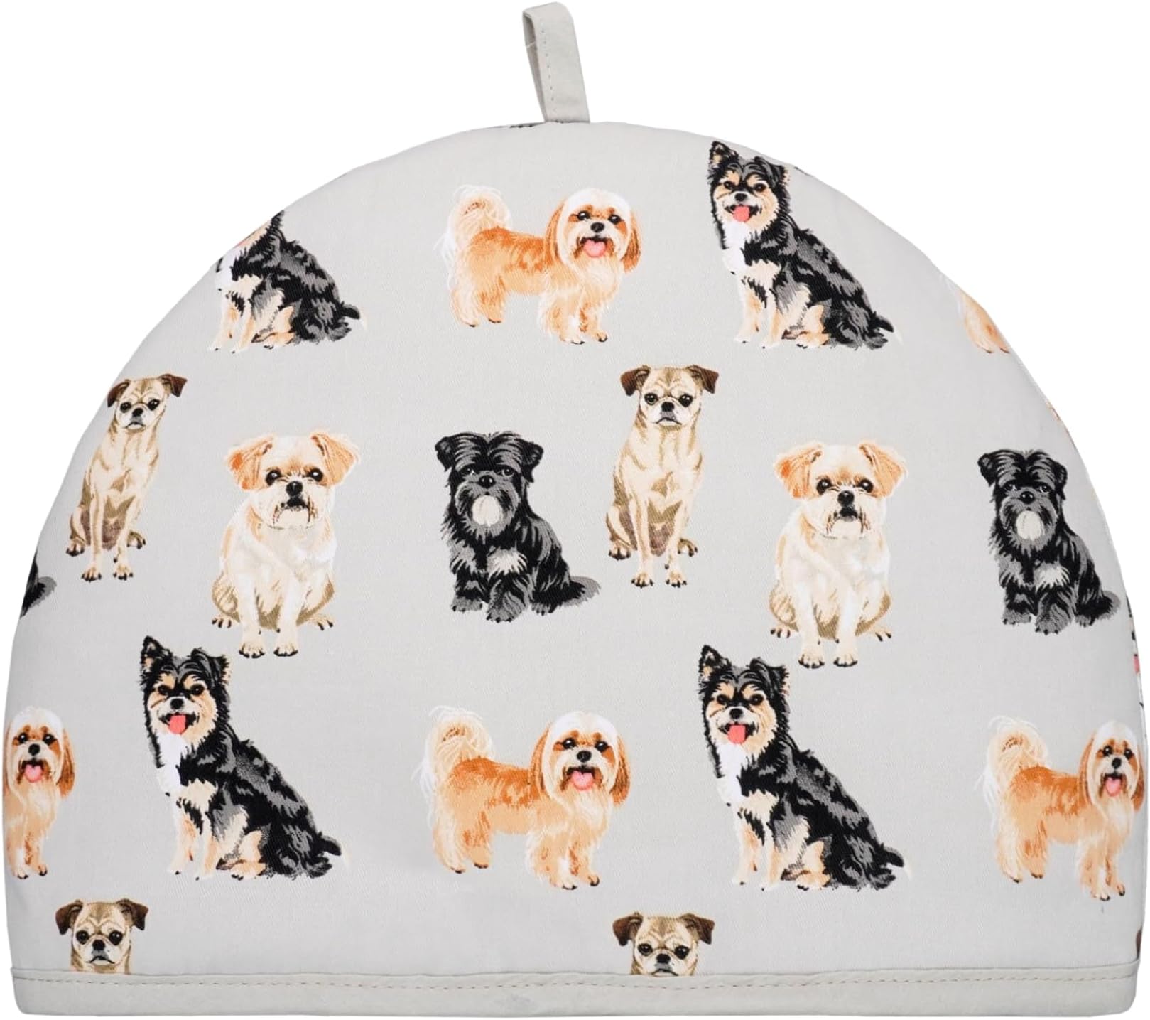 Tea Cosy For Insulated Teapot Warmer (35x27x3cm) - Quick Dry Cotton Small, Medium, Large Teapot Funny and Trendy Design - Ideal For Women (Cute Dog Puppy)