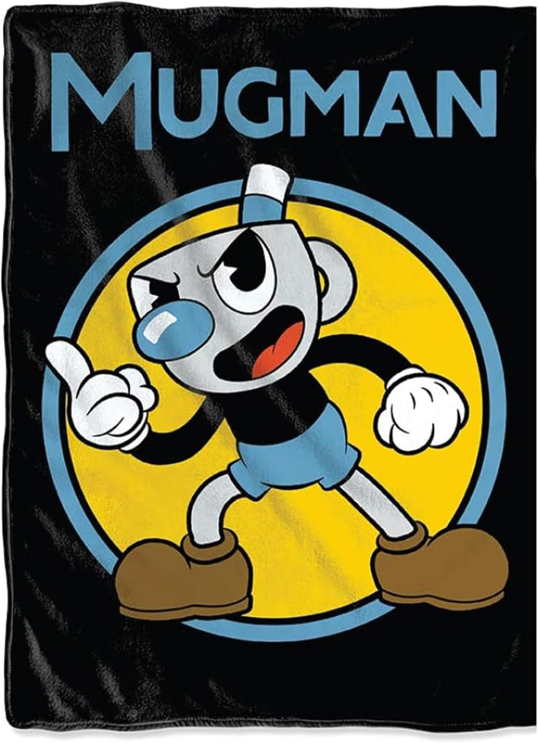 Cuphead Retro Mugman 45 x 60 Inch Fleece Throw Blanket