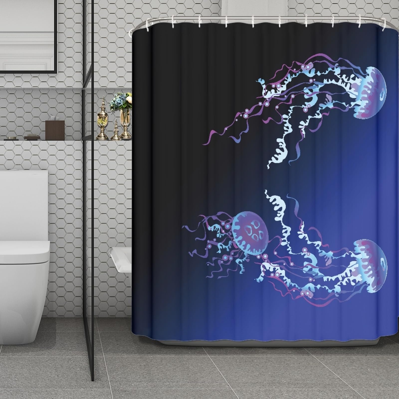 Rideau douche 180x220 lavable pour en finir avec l'eau sur le sol