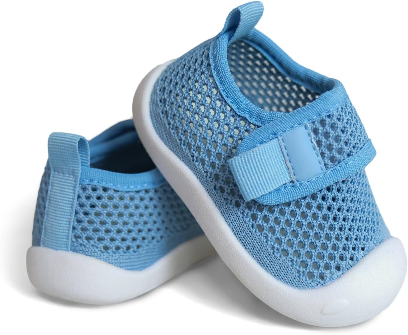 Toddler Shoes Baby Girl Boy Soft Breathable Mesh Wide Toe Box Lightweight Non-Slip Slip On First Walking Shoes