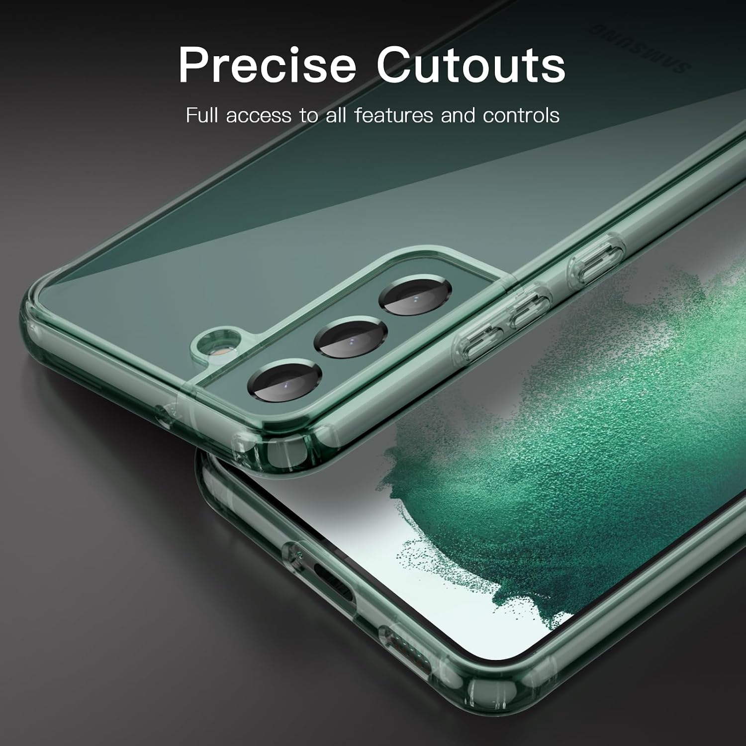 JETech Case for Samsung Galaxy S22, Anti-Yellowing, Green image 5
