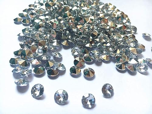 Miniatura 7 de Liying 1000 piezas de diamantes acrílicos de 0.315 in, confeti de mesa de diamantes redondos de imitación, gemas del tesoro para dispersos de mesa,