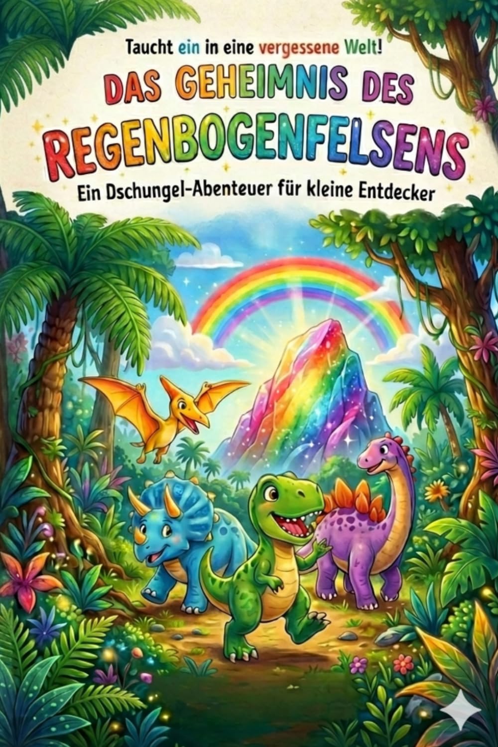 Das Geheimnis des Regenbogenfelsens: Ein farbenfrohes Abenteuer mit Tapsi dem T‑Rex Eine Reise durch den magischen Dschungel Kinderbuch 4–7 Jahre – Ein buntes Dino‑Abenteuer mit Tapsi dem T‑Rex