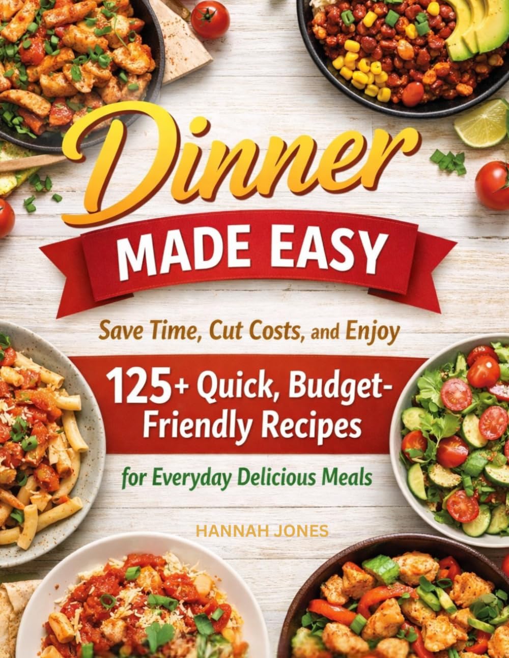 Dinner Made Easy: Save Time, Cut Costs, and Enjoy 125+ Quick, Budget-Friendly Recipes for Everyday Delicious Meals BONUS: 30-Day Budget Meal Plan