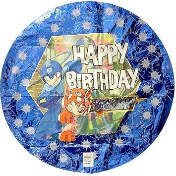Betallic 86206 18" Happy Birthday Megaman Foil Balloon, Multicolor