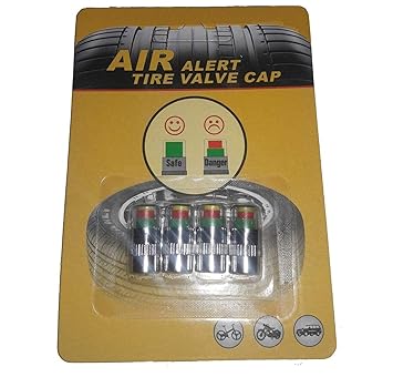 Kozdiko Car Tyre Pressure Air Alert Iron Tyre Valve Caps Set of 4 Pcs for Tata Tiago