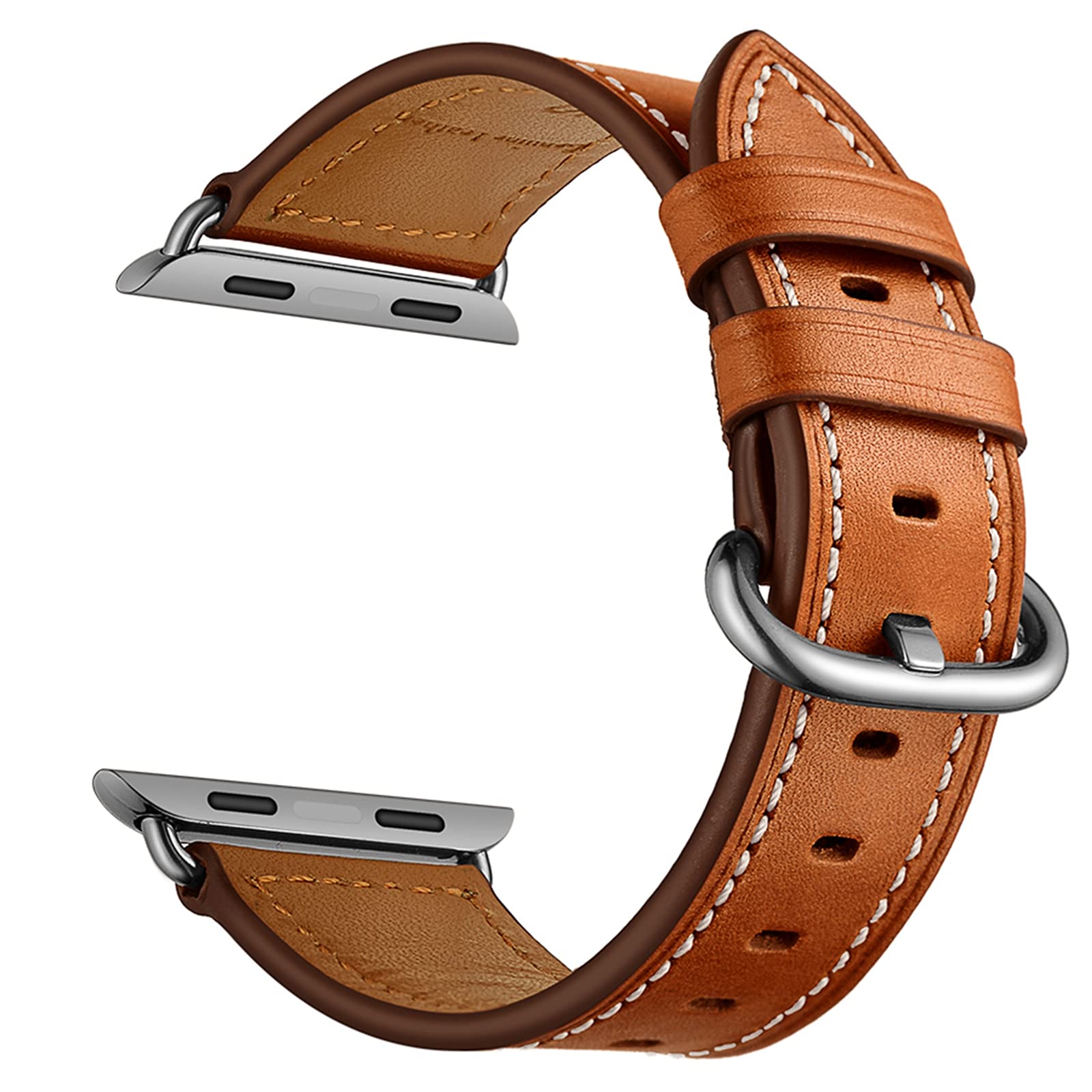 Band Compatible/Replacement for Apple Smart Watch Band, 38mm 42mm iWatch Strap, Genuine Leather Replacement Watchband for Apple Watch Series 3 2 1