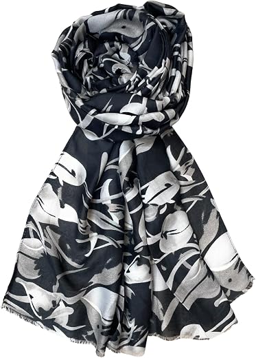 FAHABO Scarf for Women Stylish Print Viscose Cotton | Hijab Scarf | Stole | Soft, Lightweight, and Latest Scarves | 71 x 3...