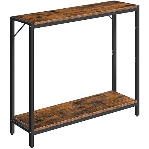 Console Table, 2-Tier Entrance Table, Behind Sofa Table, Industrial Style,