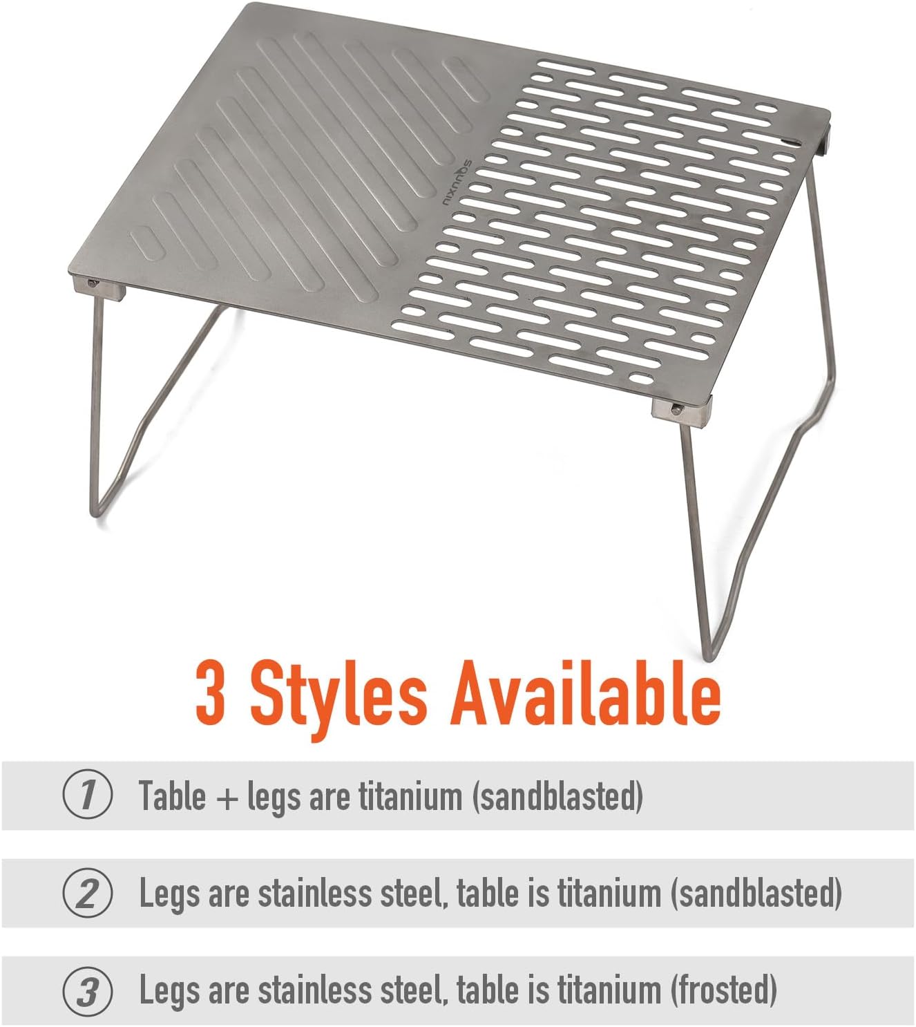 Camping Table Folding Campfire Grill Portable Ti BBQ Grill Hiking Camping Grill with Legs Weight Camp Tables Portable Foldable