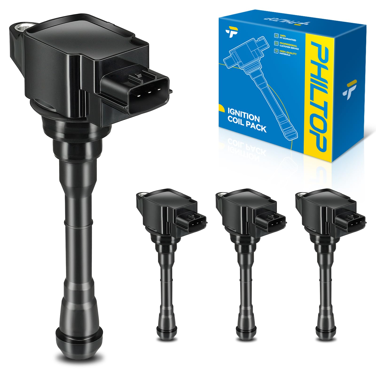 PHILTOP UF659 Ignition Coil Pack Fit for 2017-2022 Nissan Rogue Sport | 2017-2022 Rogue Sport, 2011-2017 Juke, 2017-2019 Rogue 2.0L, 2017 Sentra 1.6T, 2019 Sentra 1.6T