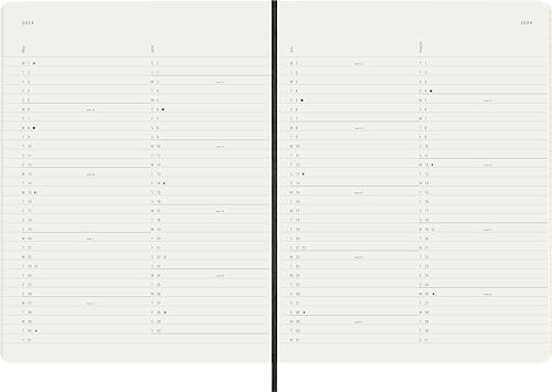 Miniatura 4 de Moleskine DSB12MN4Y24 - Cuaderno a partir de enero de 2024, 12 meses, diario mensual de tapa blanda, tamaño XL (ancho x alto x alto) 7.5 x 9.8