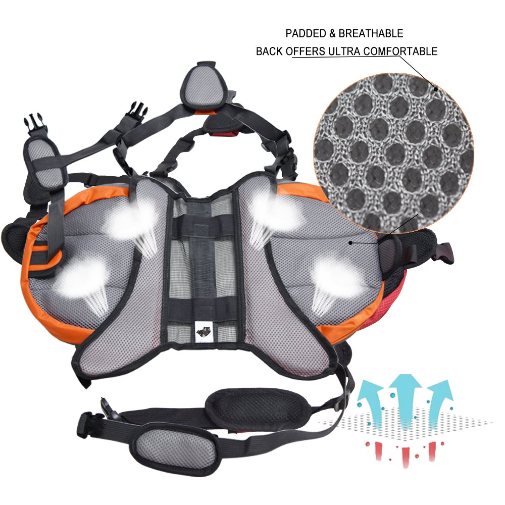Verstellbarer Service-Hunde-Rucksack Satteltasche für Camping Wandern Training