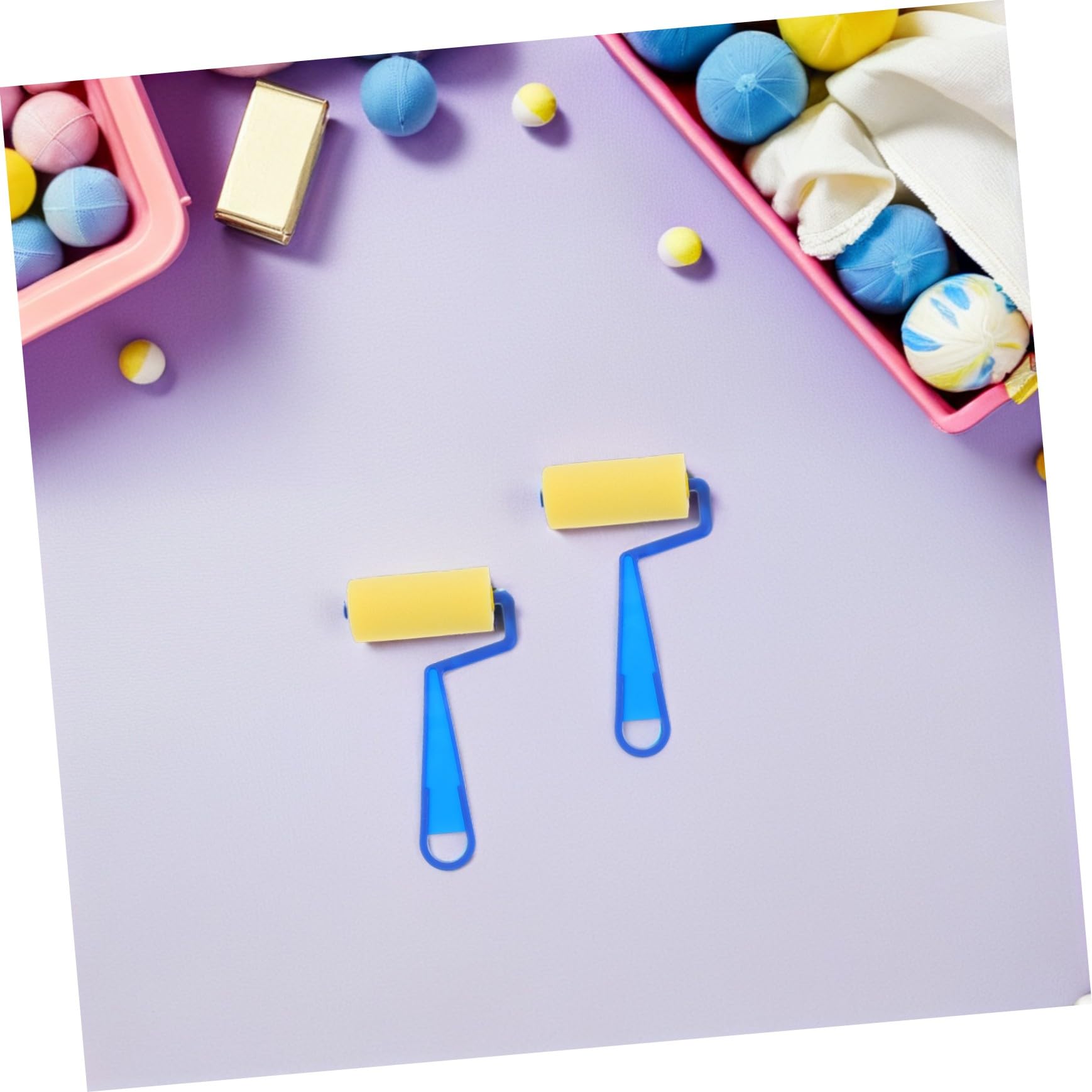 ULTECHNOVO 20 Piezas Kit de Rodillos de Esponja para Pintura Infantil Pinceles para Graffiti y Manualidades Herramientas Reutilizables para Proyectos DIY y Decoración Fomenta Habilidades