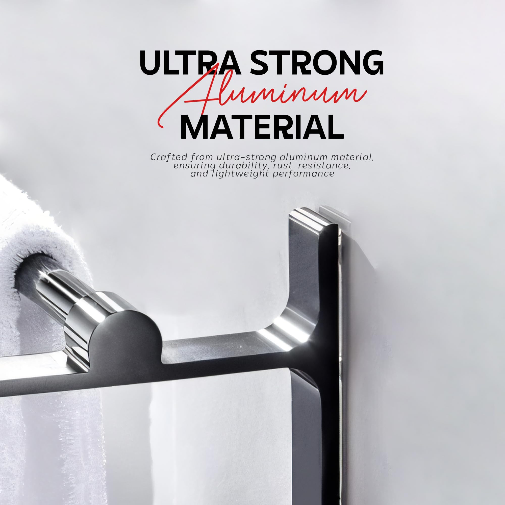 MIORAH Aero Towel Hanger - Space Saving Bathroom Rack -4