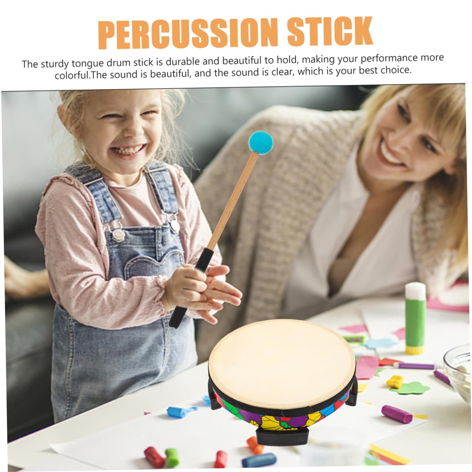 ifundom 6pares Baquetas De Percusión Para Marimba y De Lengua Palillos Mango Ergonómico Accesorios Para Instrumentos De Percusión