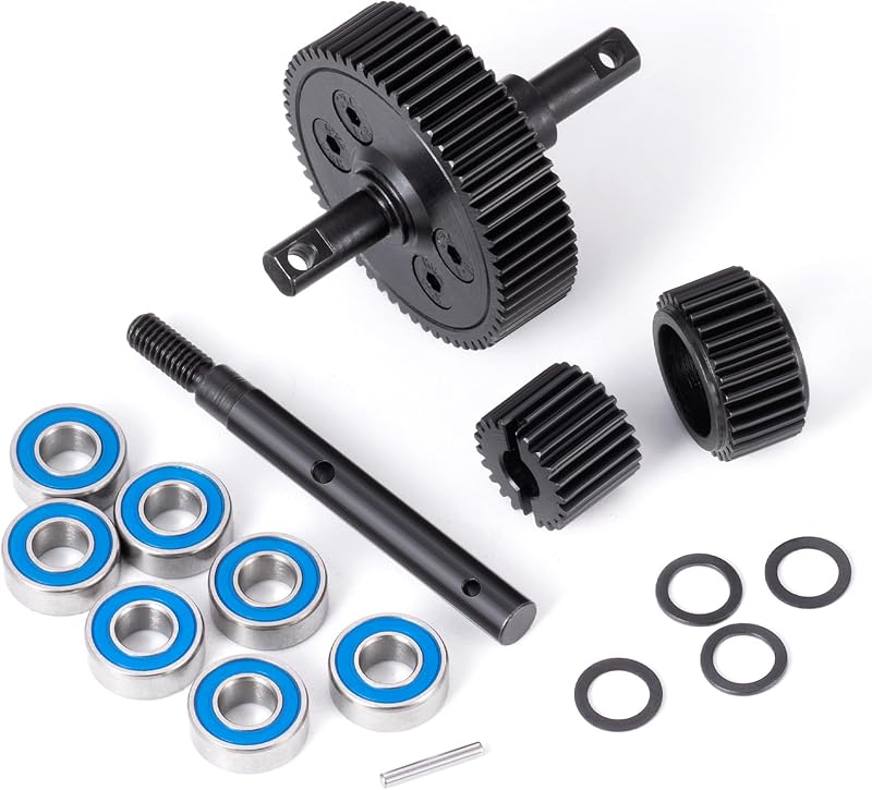 Steel Gearbox Transmission Gear Set with Ball Bearing | Upgrade Parts, For 1/10 Tra-xxas Slash 2WD Rustler Stampede Bandit VXL, RC Car