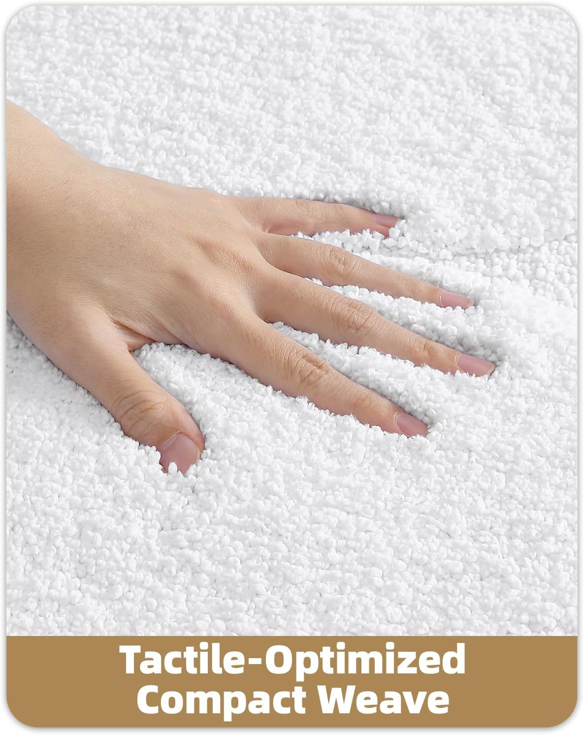 Color&Geometry White Bathroom Rugs Non Slip Washable, 24"x36" Large Bath Mats Absorbent, Soft Shower Mat Outside Shower Quick Dry Bathmat for Sink Laundry Room