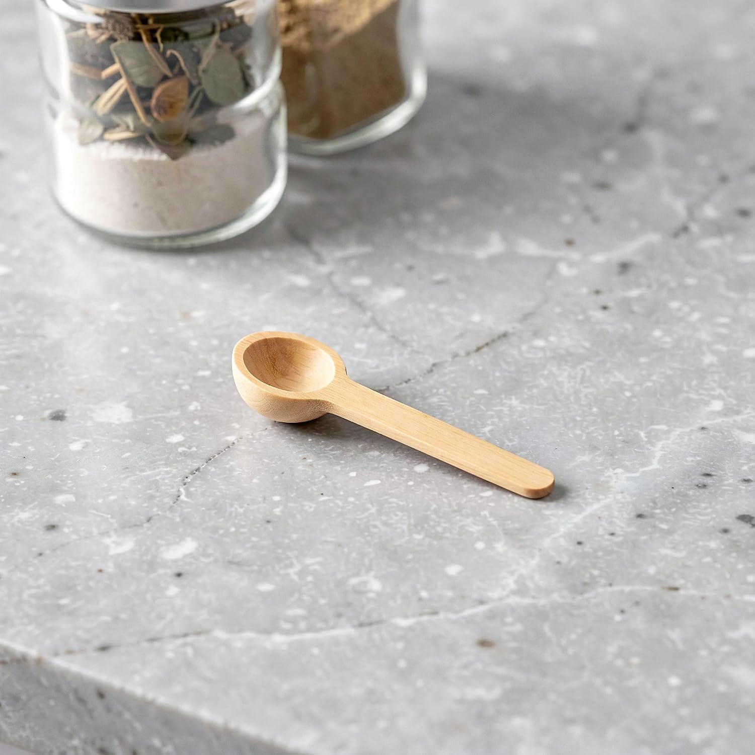 INOOMP 60pcs Tiny Wooden Scoop for Bath Salt, Wood Tasting Spoons