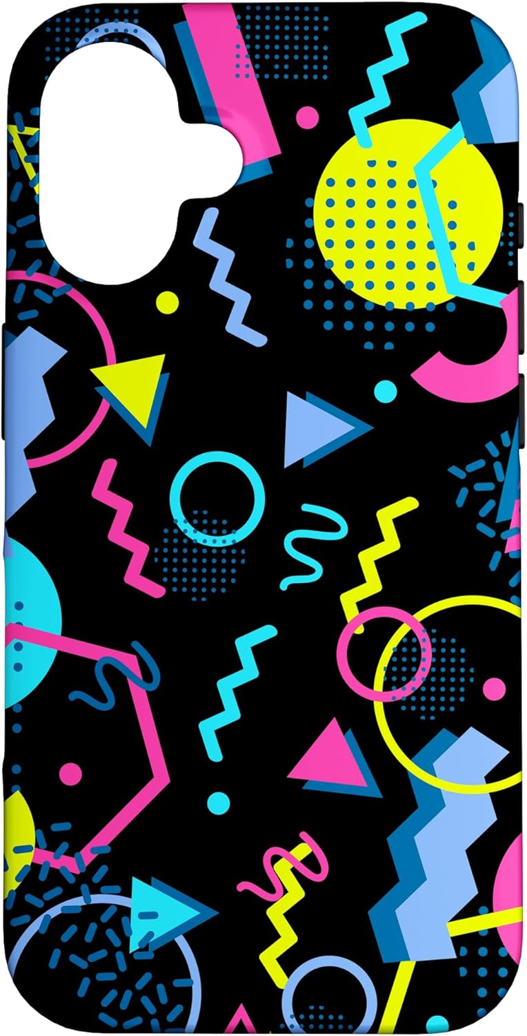 Geometric Pattern 80s 90s Memphis Style Case for iPhone 16