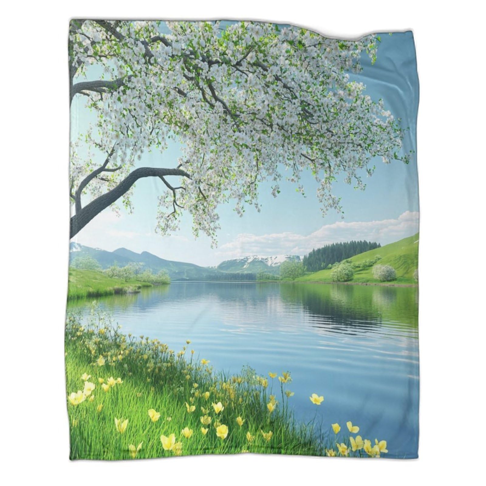 Couverture de lit en flanelle chaude et thermorégulatrice 127x152