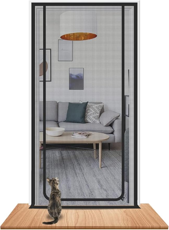 Cat screen Door Fits Door Size 90cm x 200cm, Heavy Duty Pet Screen Door