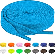 TBOC Shoelaces [Flat] for Shoes Sports Shoes Sneakers Boots [Length 90-120-140 cm] Lace Skates, Football Sports [Width 8 mm] Compatible with Converse Nike Adidas Panama Jack Vans