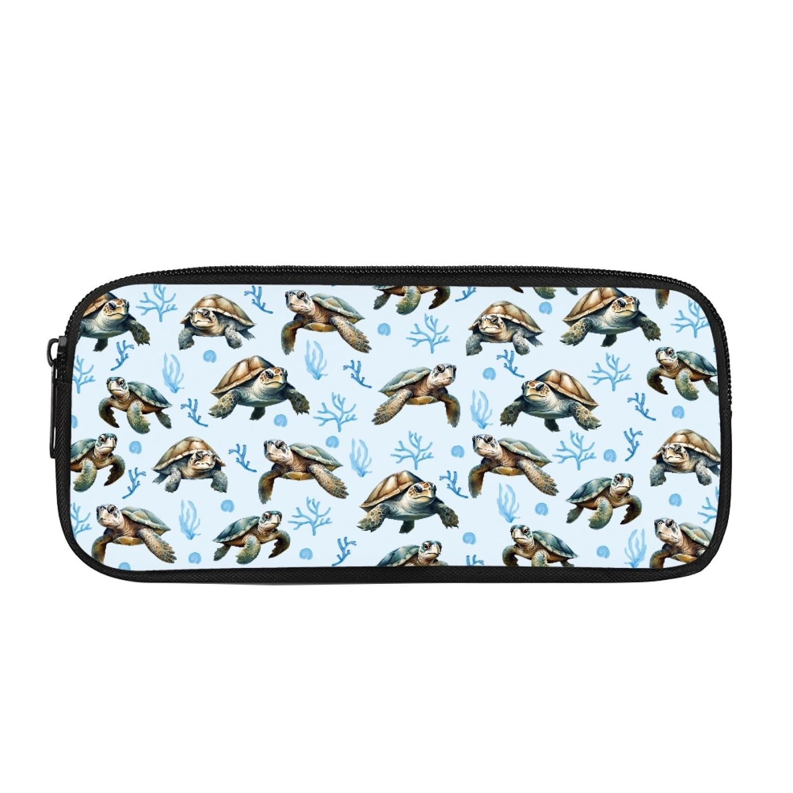 Coloranimal Sea Turtle Pencil Pouch for Girls Boys Pen Case with Zipper Kids Pencil Box School Pen Case Spacious Office School Pencil Case Pouch for Kid Adult — image 1