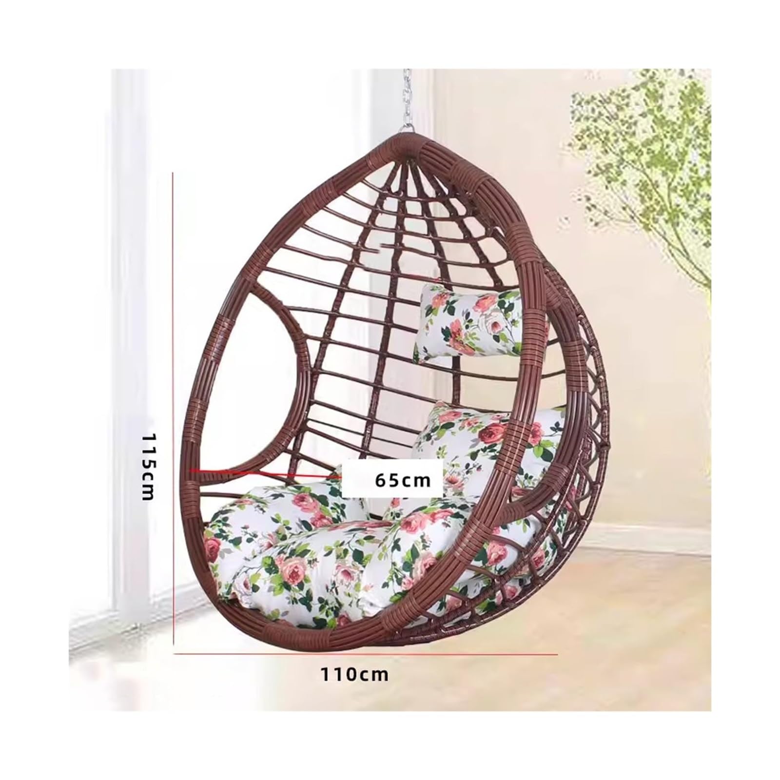 Sedie in Rattan per la casa Sedia Sospesa Altalena da Esterno Sedia A Dondolo Balcone Interno Amaca Cesto Sospeso for Uso Domestico Sedia in Rattan Sedia da Giardino
