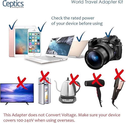 Vista 44 de Adaptador de conexión universal a tierra Ceptics EE. UU./Japón - tipo B