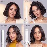 T3 Switch Kit Professional Ionic Interchangeable Curling Iron with 3 Ceramic Clip & Wand Long Barrels for Curling and Waving, 9 Adjustable Heat Settings & Ion Generator, White/Rose Gold