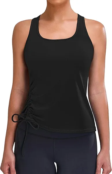 Blooming Jelly Womens Workout Tank Tops Sleeveless Running Athletic Shirts Drawstring Racerback Gym Clothes 2025