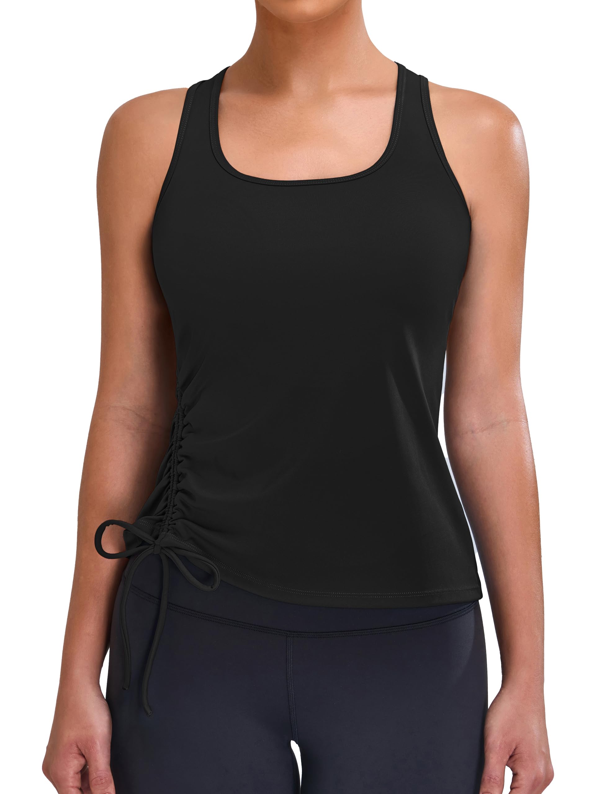 Blooming Jelly Womens Workout Tank Tops Sleeveless Running Athletic Shirts Drawstring Racerback Gym Clothes 2025