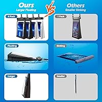 Vista 2 de Paquete de 4 bolsas flotantes impermeables para teléfono, protector flotante transparente con cordón, funda universal grande flotante a prueba