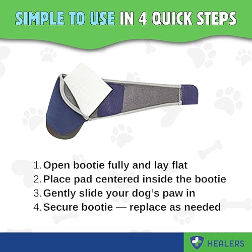 Miniatura 4 de HEALERS PetCare - Vendajes de gasa para botines de perro Protege las patas de los perros, XS, gasa para botas