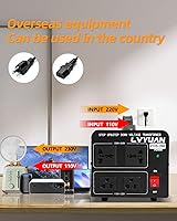 Vista 13 de LVYUAN Convertidor de transformador de voltaje Step Up/Down Convertir de 110-120 voltios a 220-240 voltios y de 220-240 voltios a 110-120 voltios