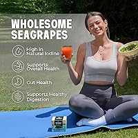 Vista 7 de VieTreasures Uvas marinas deshidratadas – 4.2 onzas (6 paquetes de 0.7 onzas) Algas marinas de caviar verde orgánico Vegano, sin gluten y bajo