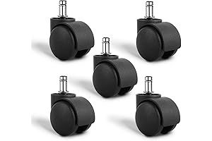 Office Chair Wheels Replacement-Set of 5pcs 2 Inch Universal Castor Wheels for Stools