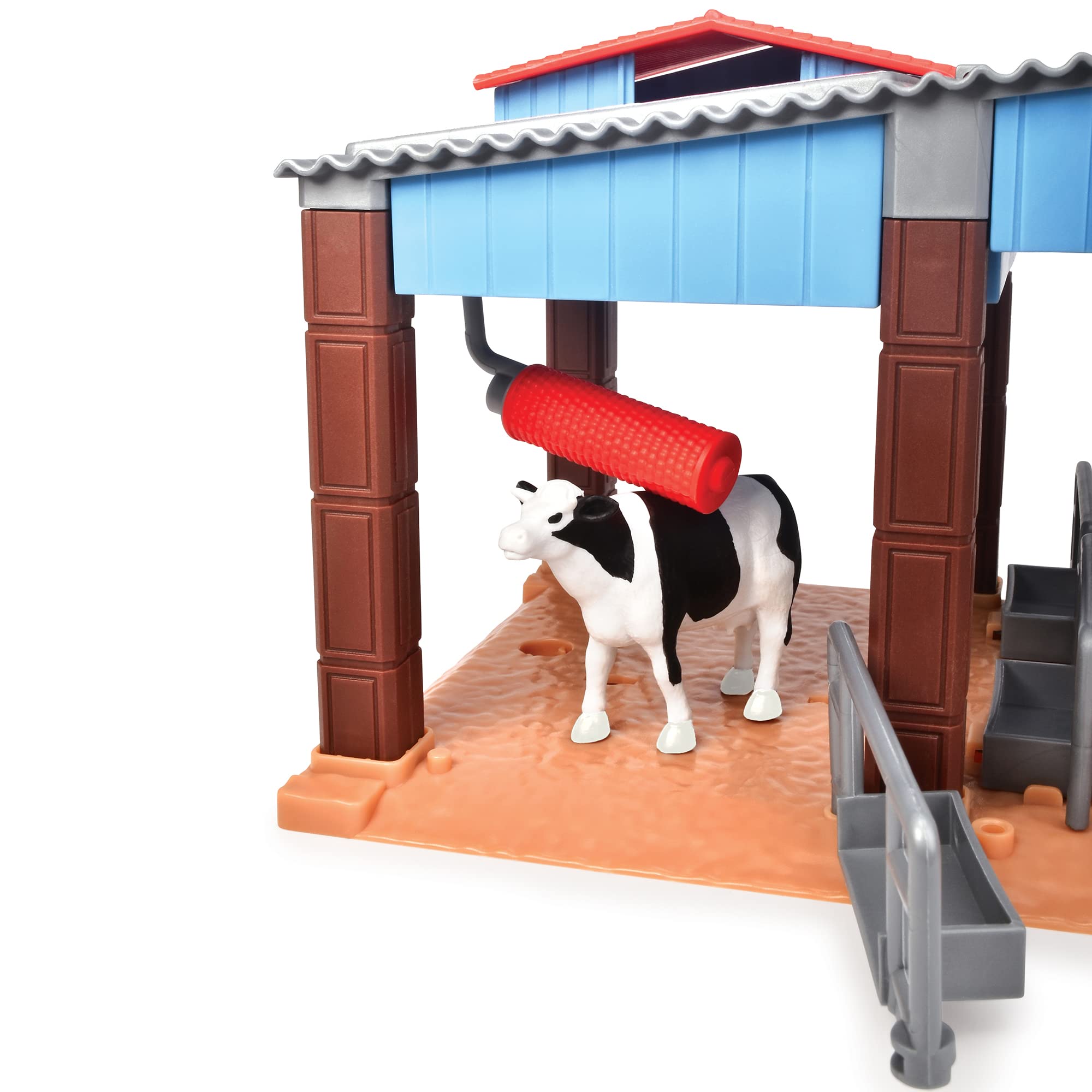 Dickie Toys - Bauernhof Station & Traktor – Bunte Farm Station mit Licht & Sound, Traktor, Anhänger & Kühe, für Kinder ab 3 Jahren, Mehrfarbig
