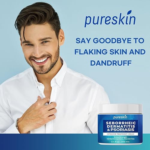 Miniatura 2 de PURESKIN Crema de dermatitis seborreica ketoconazol tratamiento de eccema de psoriasis - Alivio extra para la piel irritada en escamas del cuero