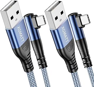 USB C Charger Cable 3M 2Pack,Right Angle Type C Charger Cable Fast Charging,USB C Charger Cable Fast Charging Nylon Braided Compatible Samsung S10 S9, Huawei P10, Google Pixel, Sony Xperia, LG,blue