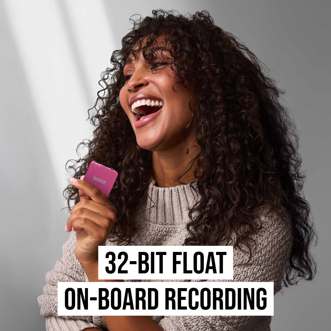 RØDE Wireless GO (Gen 3) – Microfono wireless compatto – Audio cristallino, registrazione a 32 bit float, controllo automatico del livello, per telefoni, fotocamere e computer (Rosa)